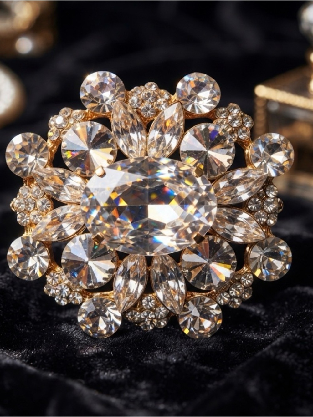 3.5” Estate Sale Dazzling Broach